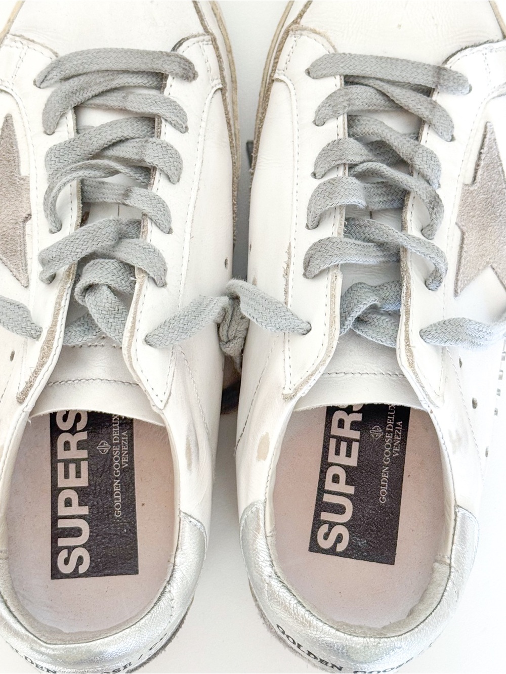 ✨Golden Goose Superstar Sneakers - Sz 35/US 5-6 - White Silver Star- Like New ✨ - Picture 5 of 8